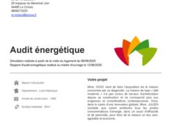 Audit Énergétique avant rénovation globale d’une maison individuelle au Croisic.